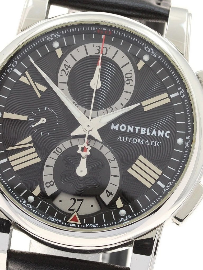 Montblanc Star 7104 Chronograph Black Dial Automatic Mens Watch